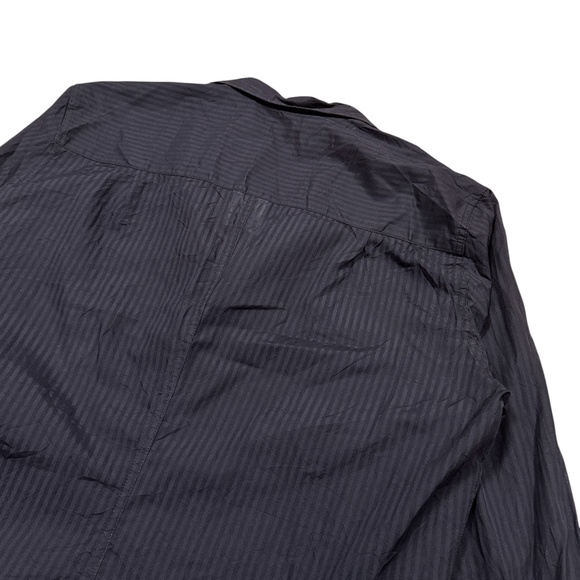 Frank & Eileen Barry Tailored Button Up Striped Black Shirt Womens Large - Picture 4 of 8